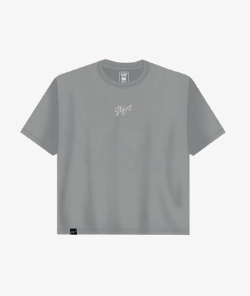 Polera Oversize Gris Glifo's - Estilo Urbano