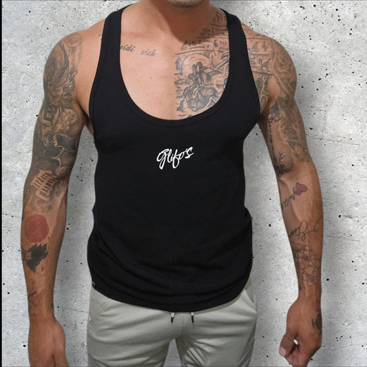 Musculosa Racerback Negro Glifo's - Movimiento sin Límites
