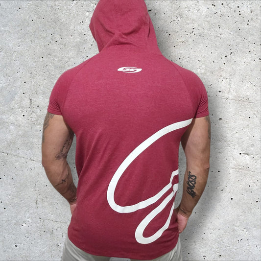 Polera con capucha ajustada Burdeo - Manga corta - Glifo's