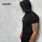 Polera con capucha ajustada Negro - Manga corta - Glifo's