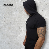 Polera con capucha ajustada Negro - Manga corta - Glifo's