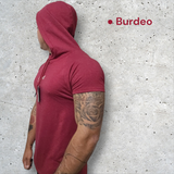 Polera con capucha ajustada Burdeo - Manga corta - Glifo's