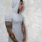 Polera con capucha ajustada Gris - Manga corta - Glifo's