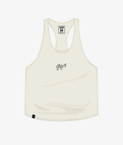 Musculosa Racerback Blanco/Perla Glifo´s - Movimiento sin Límites