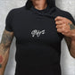 Polera con capucha ajustada Negro - Manga corta - Glifo's