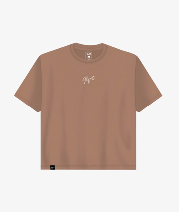 Polera Oversize Beige Glifo's - Estilo Urbano