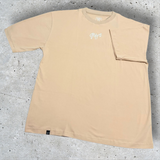Polera Oversize Beige Glifo's - Estilo Urbano