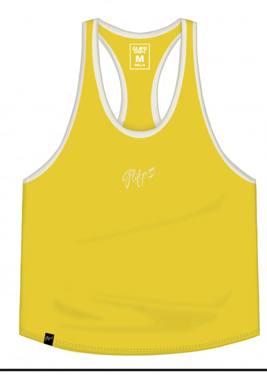 Musculosa Racerback Amarillo Glifo's - Movimiento sin Límites
