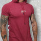Polera con capucha ajustada Burdeo - Manga corta - Glifo's